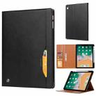 For iPad mini 6 Knead Skin Texture Horizontal Flip Leather Tablet Case with Photo Frame & Holder & Card Slots & Wallet & Pen Slot & Sleep / Wake-up Function(Black) - 1