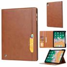 For iPad mini 6 Knead Skin Texture Horizontal Flip Leather Tablet Case with Photo Frame & Holder & Card Slots & Wallet & Pen Slot & Sleep / Wake-up Function(Brown) - 1