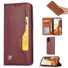 For Xiaomi Mi 11T / 11T Pro Knead Skin Texture Horizontal Flip Leather Case with Photo Frame & Holder & Card Slots & Wallet(Wine Red) - 1