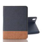 For iPad mini 6 Cross & Sheepskin Texture Horizontal Flip Leather Tablet Case with Holder & Card Slots & Wallet(Dark Blue) - 1