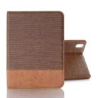 For iPad mini 6 Cross & Sheepskin Texture Horizontal Flip Leather Tablet Case with Holder & Card Slots & Wallet(Coffee) - 1