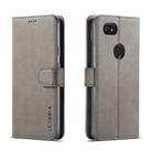 LC.IMEEKE For Google Pixel 3a Calf Texture Horizontal Flip Leather Case, with Holder & Card Slots & Wallet(Grey) - 1