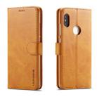 LC.IMEEKE For Xiaomi Redmi Note 5 Pro / Note5 Calf Texture Horizontal Flip Leather Case, with Holder & Card Slots & Wallet(Yellow) - 1