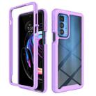 For Motorola Edge 20 Pro Starry Sky Solid Color Series Shockproof PC + TPU Protective Case(Purple) - 1