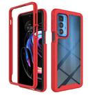 For Motorola Edge 20 Pro Starry Sky Solid Color Series Shockproof PC + TPU Protective Case(Red) - 1