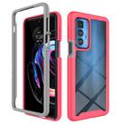 For Motorola Edge 20 Pro Starry Sky Solid Color Series Shockproof PC + TPU Protective Case(Light Red) - 1