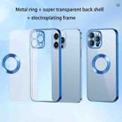 For iPhone 13 9D Electroplated Edge Metal Ring Clear PC + TPU Shockproof Case(Black) - 4