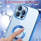 For iPhone 11 9D Electroplated Edge Metal Ring Clear PC + TPU Shockproof Case (Navy Blue) - 7
