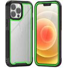 Colorful Border TPU + PC Full Coverage Protective Case For iPhone 13 Pro(Green) - 1