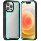 Colorful Border TPU + PC Full Coverage Protective Case For iPhone 13 Pro(Dark Green) - 1