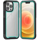 Colorful Border TPU + PC Full Coverage Protective Case For iPhone 13 Pro Max(Dark Green) - 1