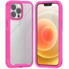 2 In 1 TPU + PC Full Coverage Protective Case For iPhone 13 Pro(Rose Red) - 1