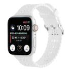 Hollow Out Silicone Watch Band For Apple Watch Series 8&7 41mm / SE 2&6&SE&5&4 40mm / 3&2&1 38mm(White) - 1