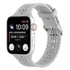 Hollow Out Silicone Watch Band For Apple Watch Series 9&8&7 41mm / SE 3&SE 2&6&SE&5&4 40mm / 3&2&1 38mm(Grey) - 1