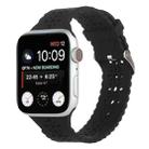 Hollow Out Silicone Watch Band For Apple Watch Ultra 49mm&Watch Ultra 2 49mm / Series 9&8&7 45mm / SE 3&SE 2&6&SE&5&4 44mm / 3&2&1 42mm(Black) - 1