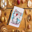 For Sony Xperia XZ3 3D Colored Drawing Horizontal Flip PU Leather Case with Holder & Card Slots & Wallet(Red Mouth Cat) - 8
