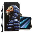 For Sony Xperia XZ4 3D Colored Drawing Horizontal Flip PU Leather Case with Holder & Card Slots & Wallet(Down Jacket Cat) - 1