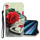 For Sony Xperia XZ4 3D Colored Drawing Horizontal Flip PU Leather Case with Holder & Card Slots & Wallet(Red Rose) - 1