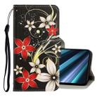 For Sony Xperia XZ5 3D Colored Drawing Horizontal Flip PU Leather Case with Holder & Card Slots & Wallet(Red Flower) - 1