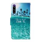For Sony Xperia XZ5 3D Colored Drawing Horizontal Flip PU Leather Case with Holder & Card Slots & Wallet(Coconut Tree) - 3