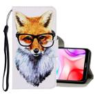 For Xiaomi Redmi 8 3D Colored Drawing Horizontal Flip PU Leather Case with Holder & Card Slots & Wallet(Fox) - 1