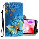 For Xiaomi Redmi 8 3D Colored Drawing Horizontal Flip PU Leather Case with Holder & Card Slots & Wallet(Jade Butterfly) - 1