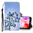 For Xiaomi Redmi 8 3D Colored Drawing Horizontal Flip PU Leather Case with Holder & Card Slots & Wallet(Multiple Butterflies) - 1