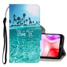 For Xiaomi Redmi 8 3D Colored Drawing Horizontal Flip PU Leather Case with Holder & Card Slots & Wallet(Coconut Tree) - 1