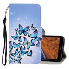 For Xiaomi Redmi 7A 3D Colored Drawing Horizontal Flip PU Leather Case with Holder & Card Slots & Wallet(Multiple Butterflies) - 1