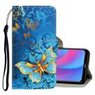 For Xiaomi Redmi 8A 3D Colored Drawing Horizontal Flip PU Leather Case with Holder & Card Slots & Wallet(Jade Butterfly) - 1