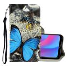 For Xiaomi Redmi 8A 3D Colored Drawing Horizontal Flip PU Leather Case with Holder & Card Slots & Wallet(A Butterfly) - 1