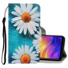 For Xiaomi Redmi Note 7 3D Colored Drawing Horizontal Flip PU Leather Case with Holder & Card Slots & Wallet(Chrysanthemum) - 1