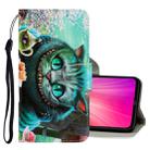 For Xiaomi Redmi Note 8 3D Colored Drawing Horizontal Flip PU Leather Case with Holder & Card Slots & Wallet(Green Eyes) - 1
