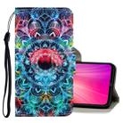 For Xiaomi Redmi Note 8 Pro 3D Colored Drawing Horizontal Flip PU Leather Case with Holder & Card Slots & Wallet(Mandala) - 1
