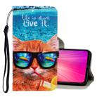 For Xiaomi Redmi Note 8 Pro 3D Colored Drawing Horizontal Flip PU Leather Case with Holder & Card Slots & Wallet(Underwater Cat) - 1