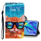 For Huawei Mate 30 3D Colored Drawing Horizontal Flip PU Leather Case with Holder & Card Slots & Wallet(Underwater Cat) - 1