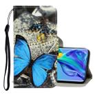 For Huawei Mate 30 3D Colored Drawing Horizontal Flip PU Leather Case with Holder & Card Slots & Wallet(A Butterfly) - 1