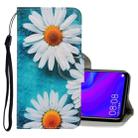 For Huawei Mate 30 Lite 3D Colored Drawing Horizontal Flip PU Leather Case with Holder & Card Slots & Wallet(Chrysanthemum) - 1