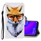 For Huawei Mate 30 Lite 3D Colored Drawing Horizontal Flip PU Leather Case with Holder & Card Slots & Wallet(Fox) - 1