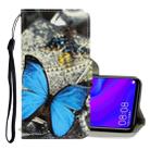 For Huawei Mate 30 Lite 3D Colored Drawing Horizontal Flip PU Leather Case with Holder & Card Slots & Wallet(A Butterfly) - 1