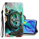 For Huawei Mate 30 Pro 3D Colored Drawing Horizontal Flip PU Leather Case with Holder & Card Slots & Wallet(Green Eyes) - 1