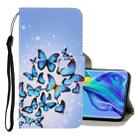 For Huawei Mate 30 Pro 3D Colored Drawing Horizontal Flip PU Leather Case with Holder & Card Slots & Wallet(Multiple Butterflies) - 1