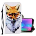 For Huawei Honor 10 Lite 3D Colored Drawing Horizontal Flip PU Leather Case with Holder & Card Slots & Wallet(Fox) - 1