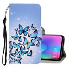 For Huawei Honor 10 Lite 3D Colored Drawing Horizontal Flip PU Leather Case with Holder & Card Slots & Wallet(Multiple Butterflies) - 1