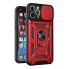 For iPhone 13 Sliding Camera Cover Design Precise Hole TPU+PC Protective Case(Red) - 1