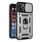 For iPhone 13 Sliding Camera Cover Design Precise Hole TPU+PC Protective Case(Silver) - 1