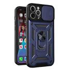 For iPhone 13 Pro Sliding Camera Cover Design Precise Hole TPU+PC Protective Case (Blue) - 1