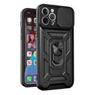 For iPhone 13 Pro Sliding Camera Cover Design Precise Hole TPU+PC Protective Case (Black) - 1