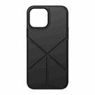 For iPhone 13 ROCK Element Plus TPU + PC Shockproof Protective Case with Folding Holder(Black) - 1