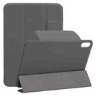 For iPad mini 6 Horizontal Flip Ultra-thin Fixed Buckle Magnetic PU Tablet Case With Three-folding Holder & Sleep / Wake-up Function(Dark Grey) - 1